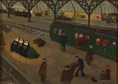 Dorothy Alvis, Oasis, oil on canvas laid on board