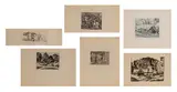 Ethelbert White, The Valley Farm, pen and ink