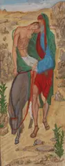Albert Victor Ormsby Wood, A group of four paintings of figures, watercolour heightened with white