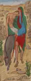 Albert Victor Ormsby Wood, A group of four paintings of figures, watercolour heightened with white