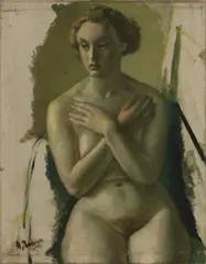 Harry Thubron, Seated nude, oil on canvas