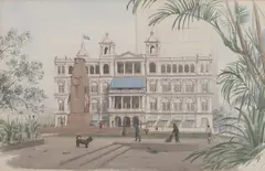 Graham Rust, Hong Kong Club, watercolour