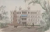 Graham Rust, Hong Kong Club, watercolour