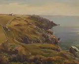 Denys Law, A view of the Cornish coast, oil on board