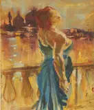 June Redfern, Dusk, oil on board