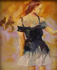 June Redfern, Coming Home, oil on canvas