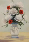 Andre Gisson, A vase of flowers, oil on canvas