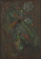 Maurice Jadot, Nuit du Japon, mixed media on board