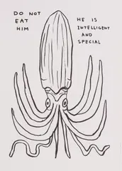 Untitled ('Do Not Eat Him') by David Shrigley, 2021, offset lithograph, sold Jul 2026