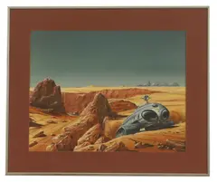 Gordon Charles Davies, Two original artwork illustrations for Arthur C Clarke, watercolour and gouache on artist's board