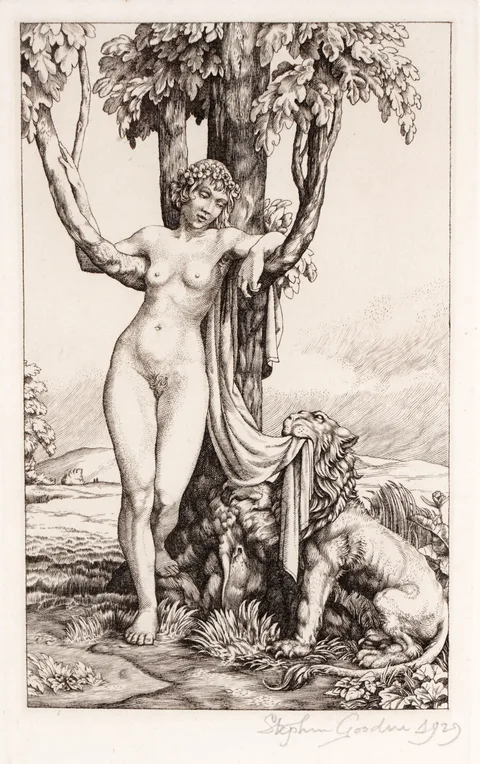 Stephen Gooden, The Lion in Love, engraving
