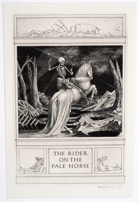 Stephen Gooden, The Rider on the Pale Horse, engraving