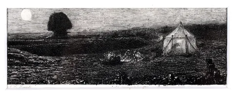 William Holman Hunt, The Desolation of Egypt, etching