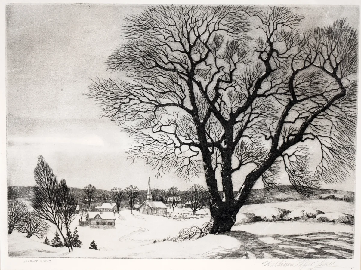 William MacLean, Silent Night, etching