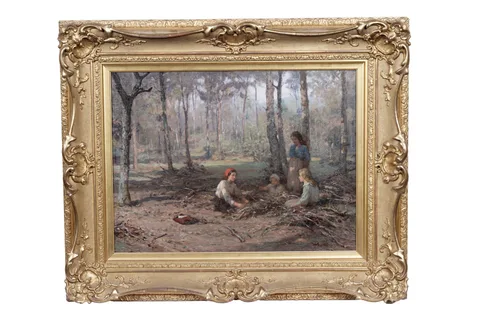 William Pratt, Gathering Faggots, oil on canvas