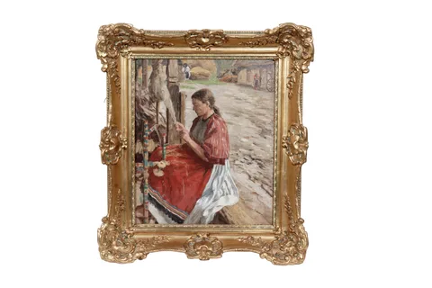 Róbert Nádler, Fonó Lány, oil on board