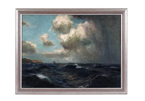 Julius Olsson, Off the Isle of White, oil on canvas