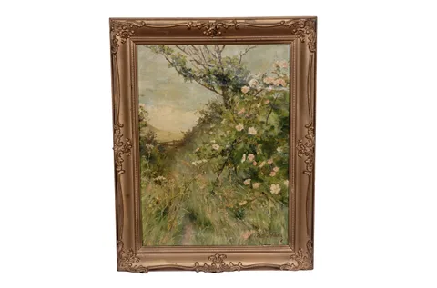 Isa Jobling, Blossoms, oil on canvas