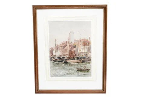 Robert Jobling, High Light, North Shields from the Tyne, watercolour