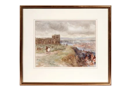 Robert Jobling, St Mary's Church, Whitby, watercolour