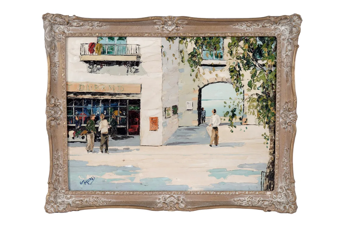 George Muris, Sunny Corner, Villa Franche, oil on board