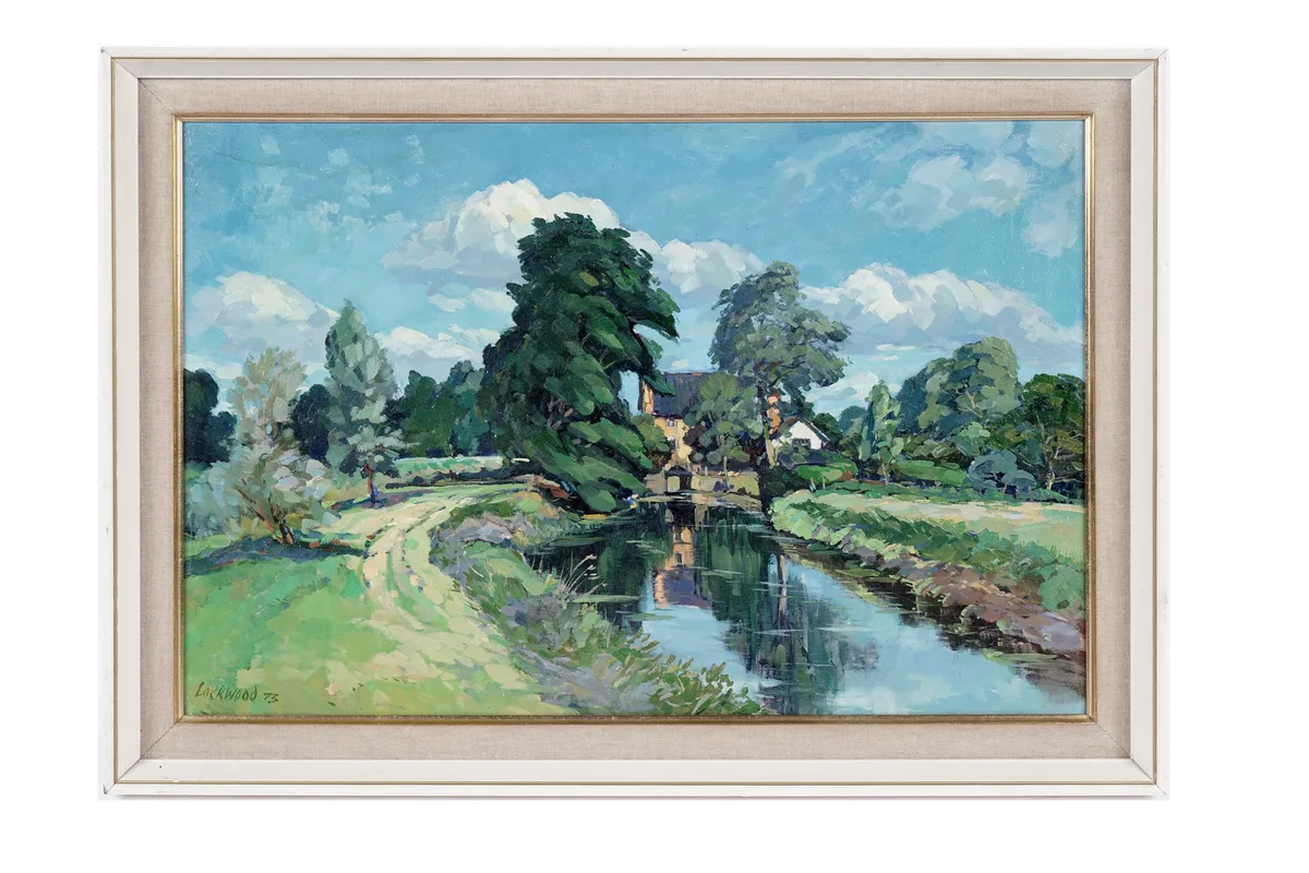 Peter Lockwood, Weybread Mill, River Waveney, Suffolk, oil on canvas