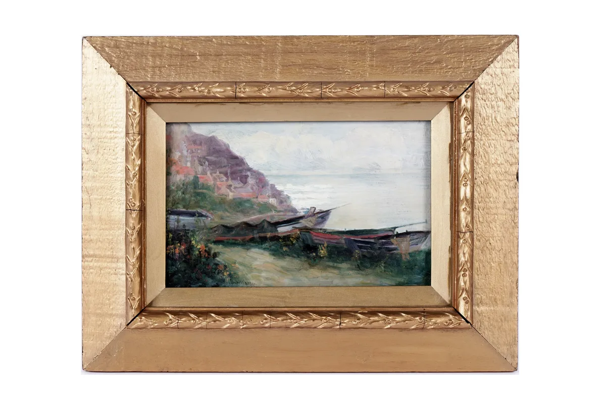 James Watson, Runswick Bay, oil on panel