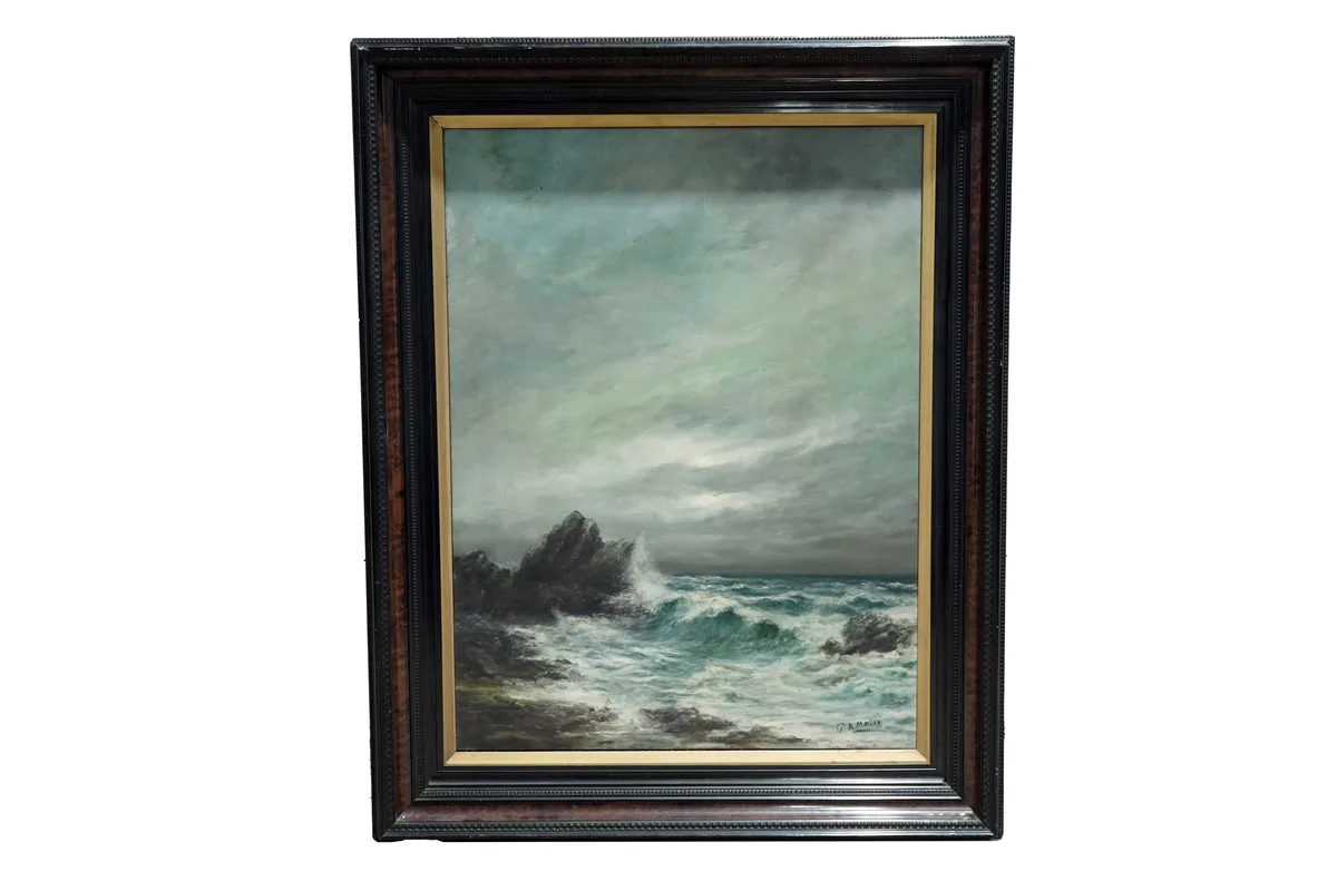 G. A. Morton, Seascape, oil on canvas