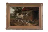 John Falconer Slater, A Shire Horse and Farmyard Chickens