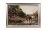 John Falconer Slater, Crossing a stream on horseback