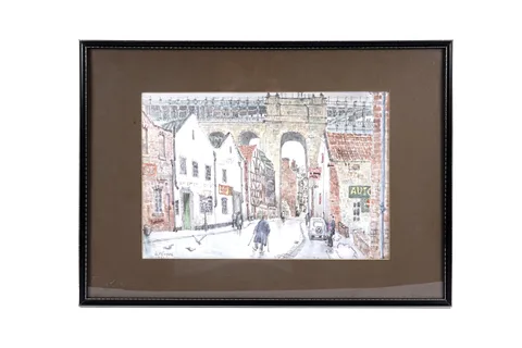 Charlie Rogers, The Cooperage, watercolour and pen on paper