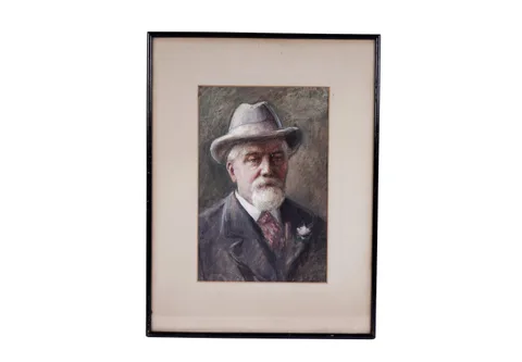 Rowland Henry Hill, Portrait of John Falconar Slater, watercolour and gouache