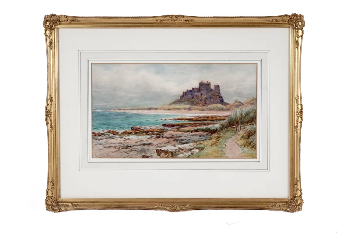 Harry Sticks, Bamburgh Castle, watercolour