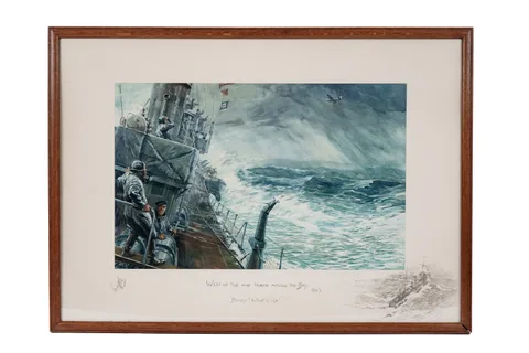 "Snaffles" Charles Johnson Payne, West of Gib and North Across the Bay, Blimey! What a Life, lithograph, with printed remarque