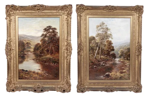 Charles Leader, Upstream and Downstream, oil on canvas