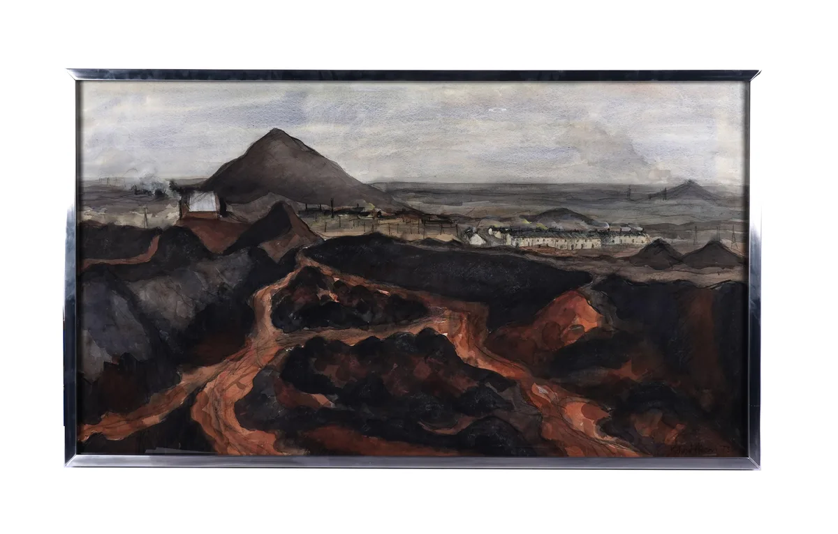 Northumberland Coalfield by Richard Hobson, watercolour and graphite, sold Dec 2025