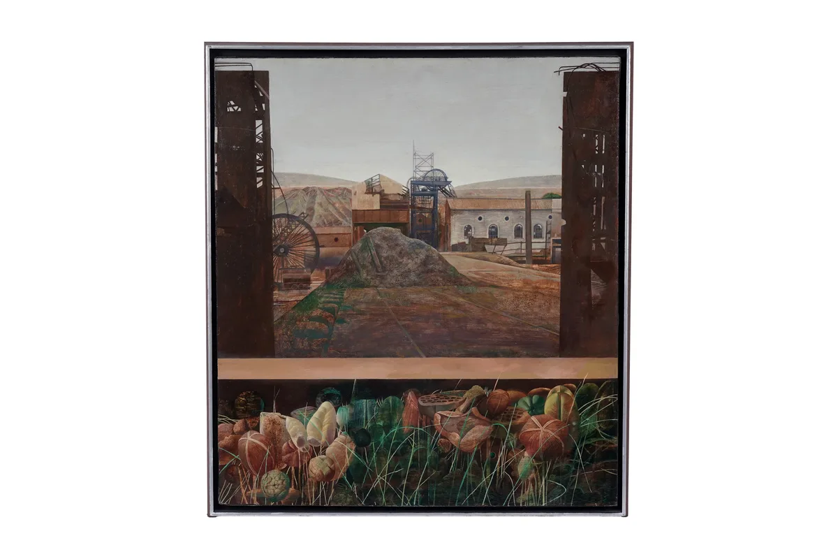 Jack Crabtree, Pithead Pentre, oil on board