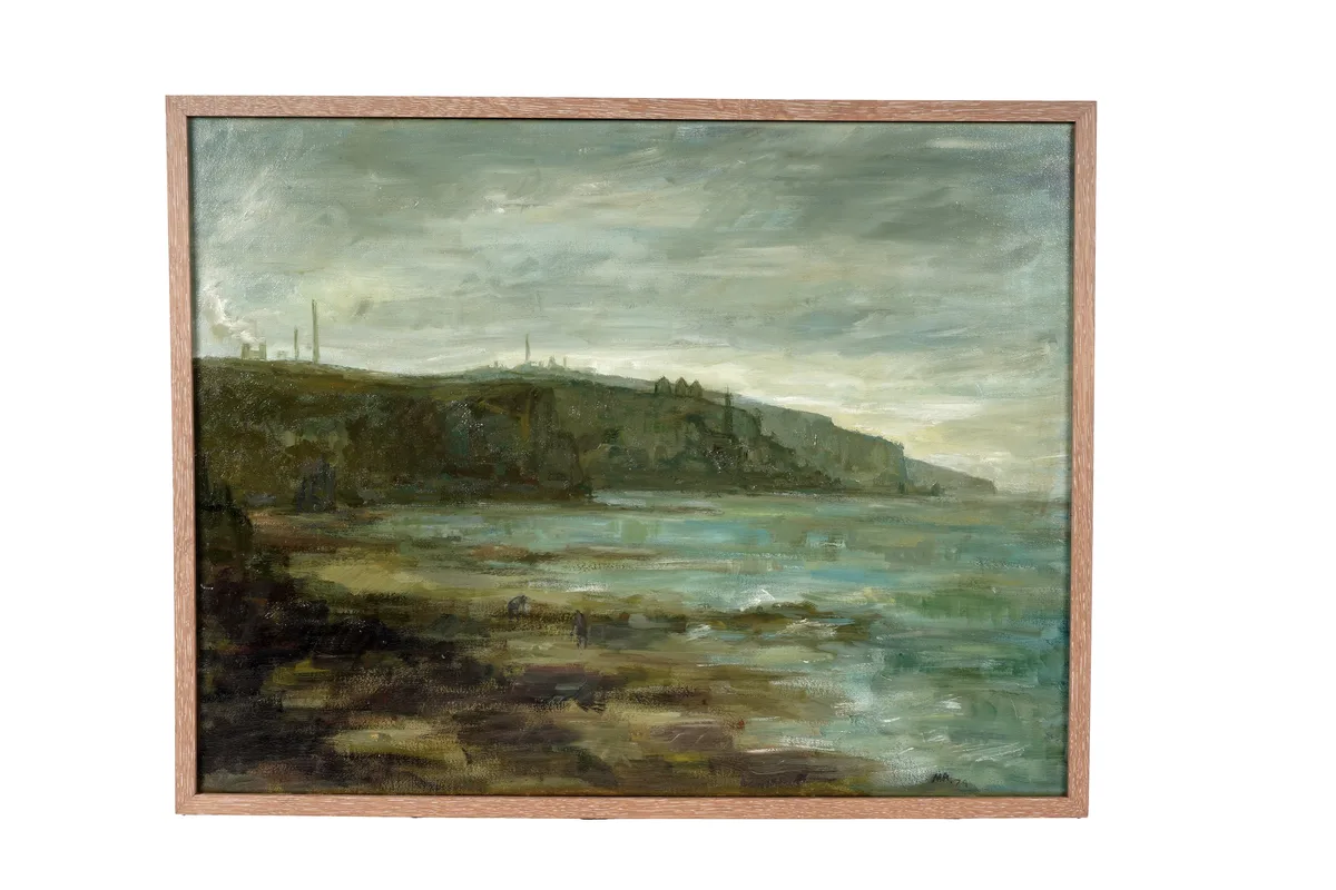 Marjorie Arnfield, Sea Coal Gatherers, Lowca Beach, oil on canvas