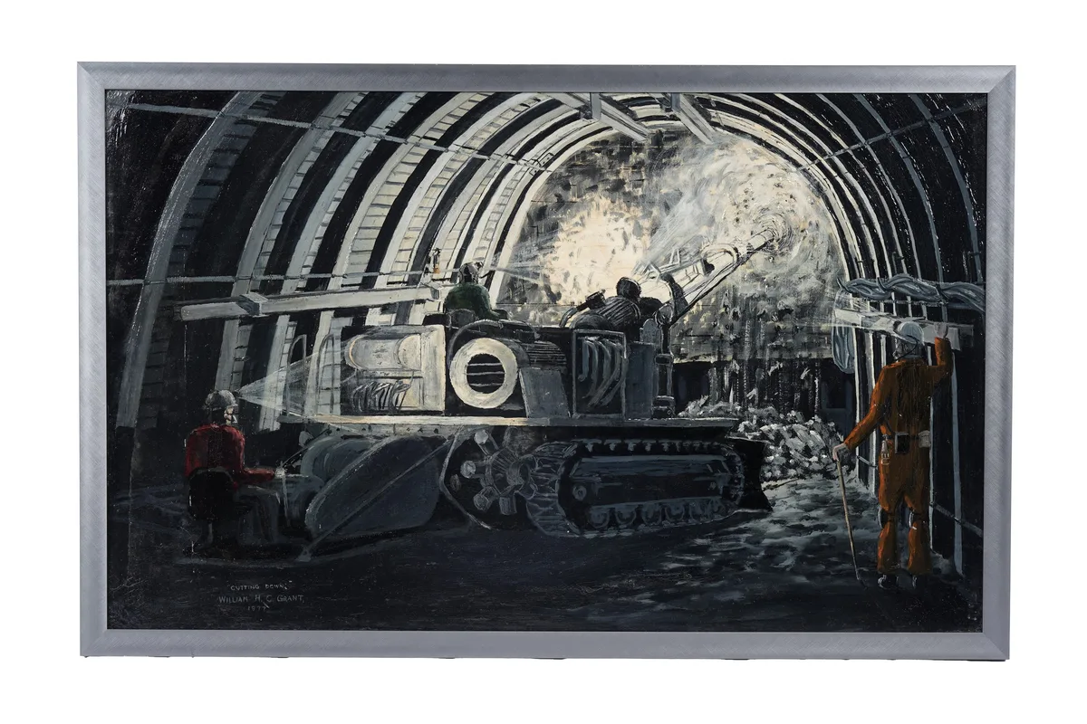 William H.C. Grant, Cutting Down, oil on wooden board