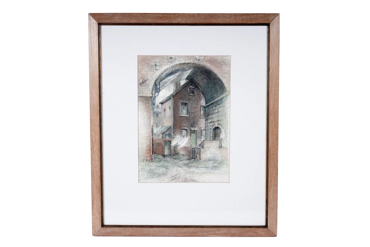 Eric Platt, The House in the Arch, watercolour
