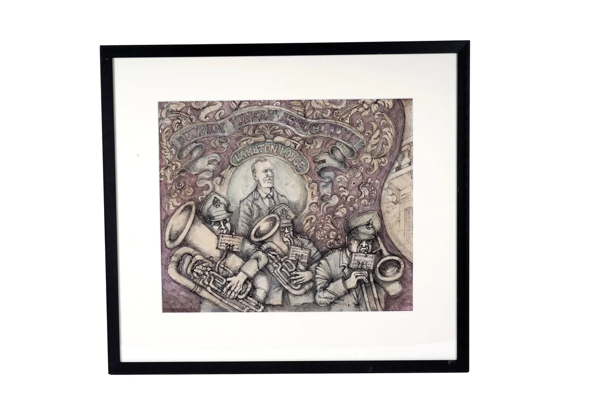 Olly Burton, The Lambton Banner, watercolour and ink