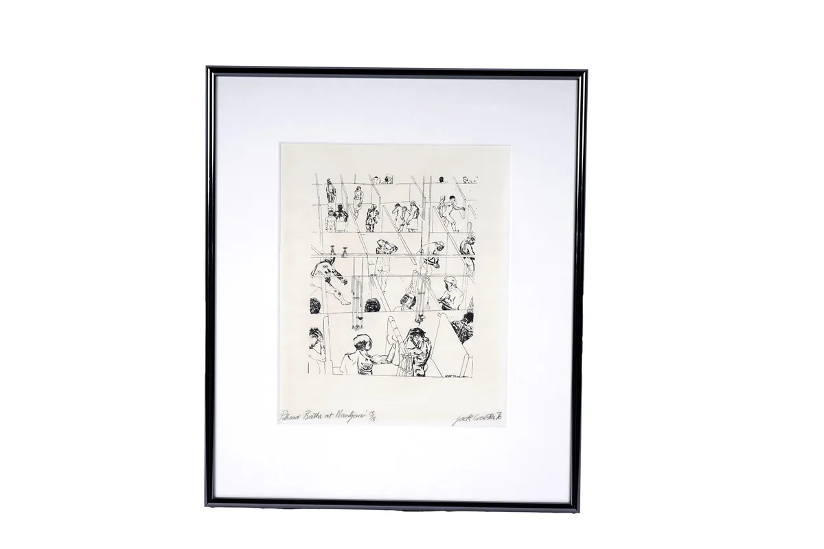 Jack Crabtree, Pithead Baths at Nantgarw, pencil signed and titled to the margin