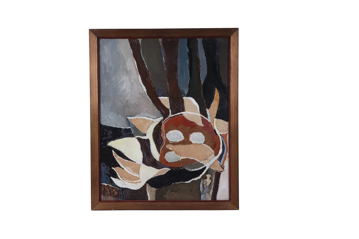 Malcolm Riddell, Still life, homage to Braque, paper collage and body colour