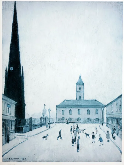 L. S. Lowry, The Old Town Hall, Middlesbrough, limited edition lithograph, 605/850