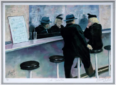 Alexander Millar, Café Seduction, pencil signed and titled to the margin