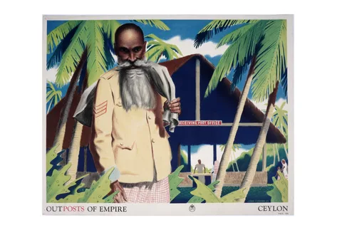 John Vickery, Outposts of Empire, Ceylon, lithograph poster, published by the GPO (General Post Office)