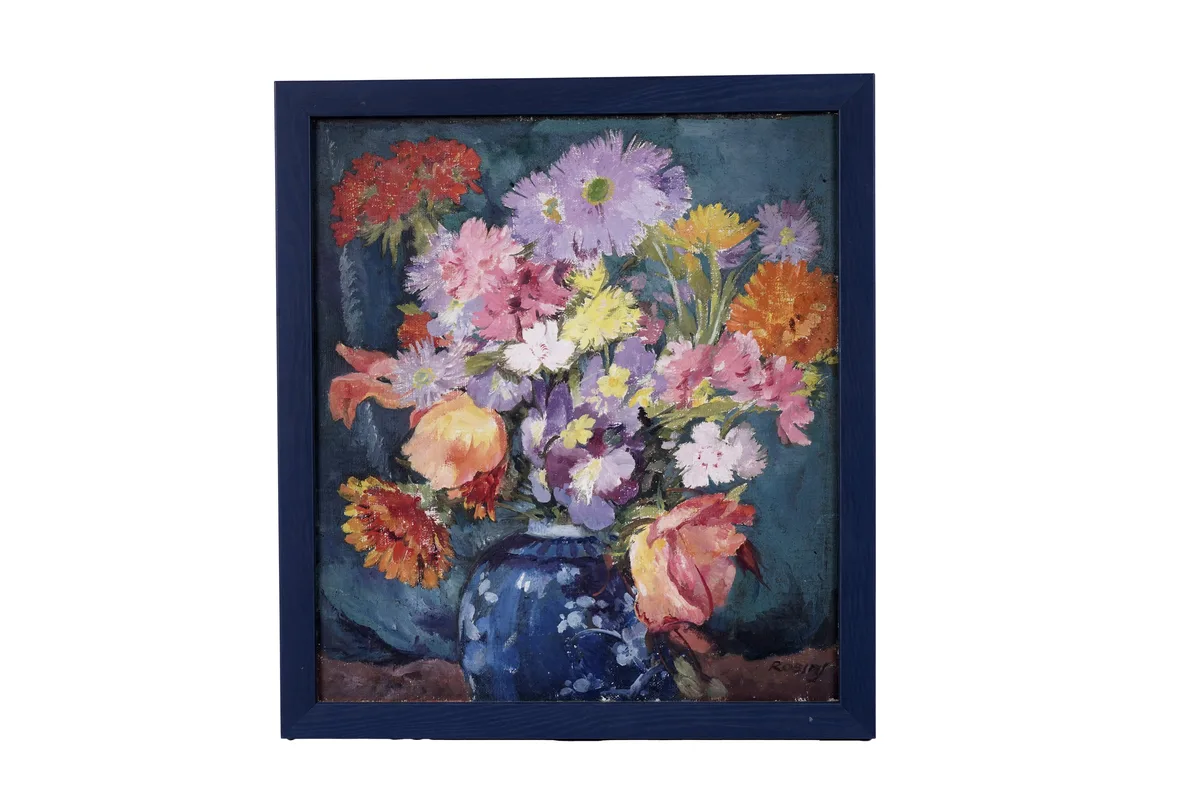 Marjorie Forbes, Still life of flowers in a vase, oil on board