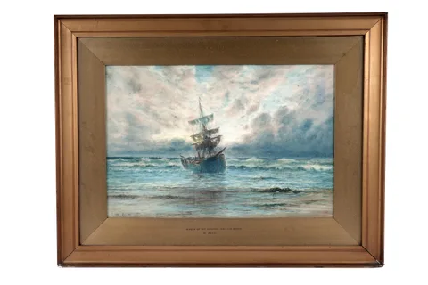 William John Baker, Wreck of the Alfonzo, Shields Beach, watercolour
