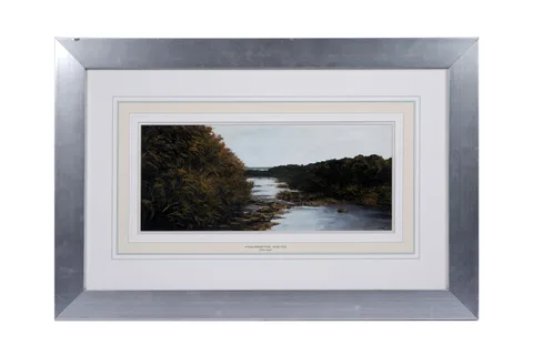 Patrick Ryan, Wylam Bridge Pool - River Tyne, gouache