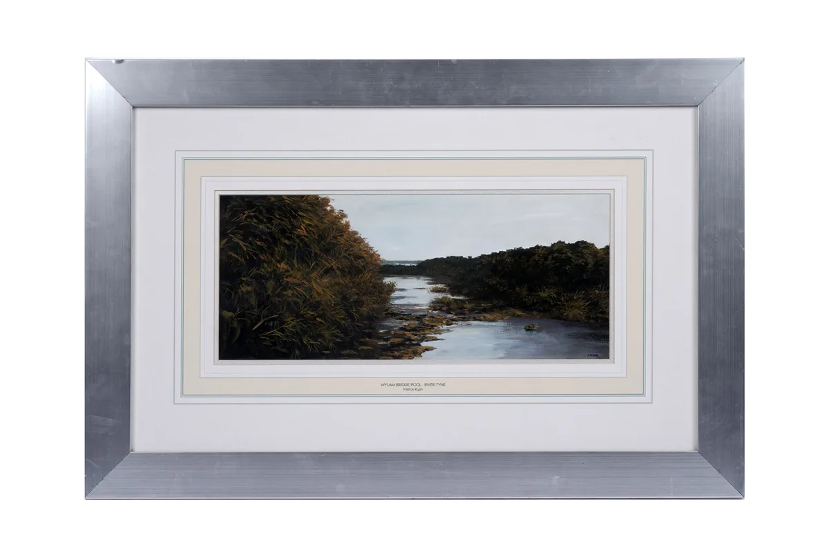 Patrick Ryan, Wylam Bridge Pool - River Tyne, gouache